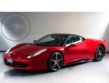 Ferrari 458 Italia (Red & Black) for rent, find out